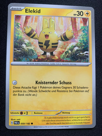 Elekid 59/182 – Paradoxrift (Karmesin & Purpur) – Pokémon Karte Matt
