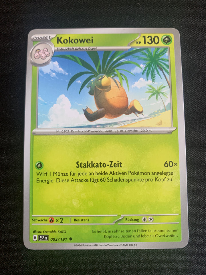 Kokowei 3/191 – Stürmische Funken (Karmesin & Purpur) – Pokémon Karte Matt