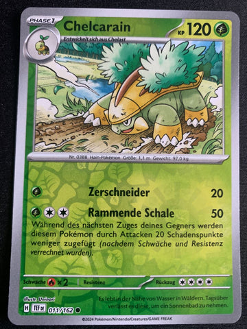 Chelcarain 11/162 – Gewalten der Zeit (Karmesin & Purpur) – Pokémon Karte Reverse Holo