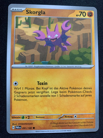 Skorgla 91/182 – Paradoxrift (Karmesin & Purpur) – Pokémon Karte Matt