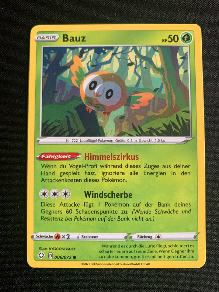Bauz 6/72 – Glänzendes Schicksal – Pokémon Karte Matt