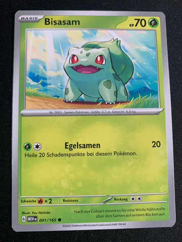 Bisasam 1/165 – 151 (Karmesin & Purpur) – Pokémon Karte Matt