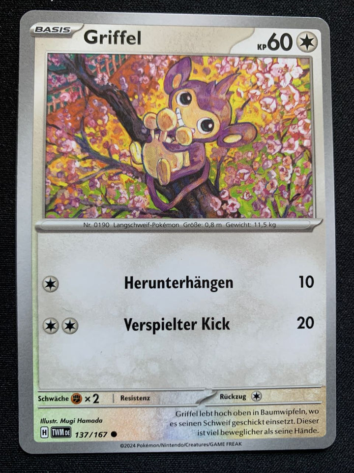 Griffel 137/167 – Maskerade im Zwielicht (Karmesin & Purpur) – Pokémon Karte Matt