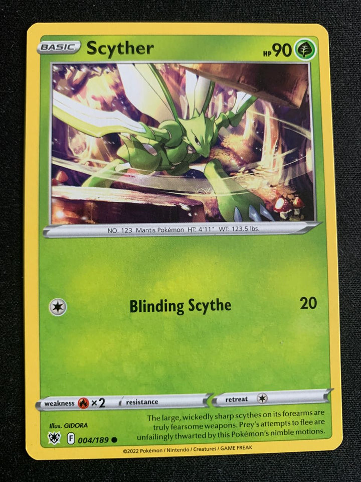 Scyther (Englisch) 4/189 – Astralglanz (Schwert & Schild) – Pokémon Karte Matt