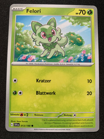 Felori 13/198 – Karmesin & Purpur – Pokémon Karte Matt
