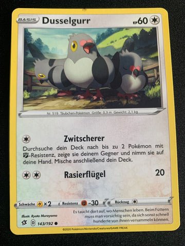 Dusselgurr 143/192 – Clash der Rebellen (Schwert & Schild) – Pokémon Karte Matt