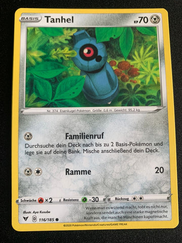Tanhel 116/185 – Farbenschock (Schwert & Schild) – Pokémon Karte Matt