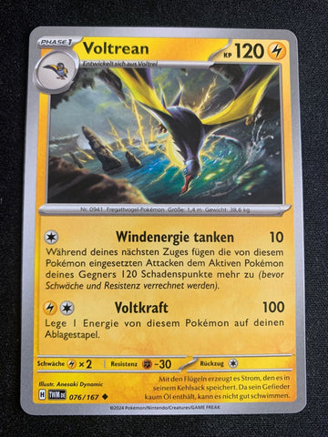 Voltrean 76/167 – Maskerade im Zwielicht (Karmesin & Purpur) – Pokémon Karte Matt