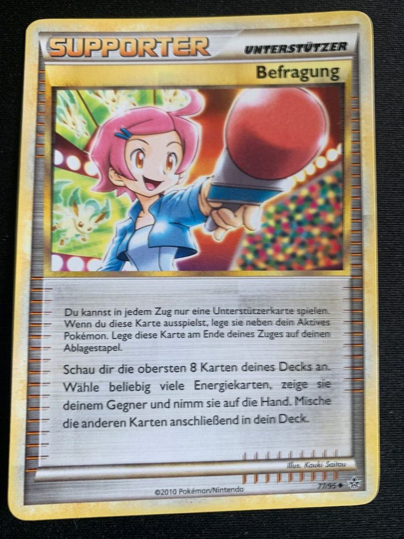 Befragung 77/95 – Entfesselt (HeartGold SoulSilver) – Pokémon Karte Matt