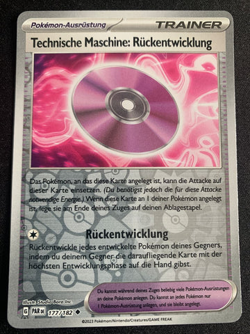 Technische Maschine: Rückentwicklung 177/182 – Paradoxrift (Karmesin & Purpur) – Pokémon Karte Reverse Holo