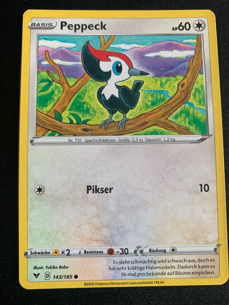Peppeck 143/185 – Farbenschock (Schwert & Schild) – Pokémon Karte Matt