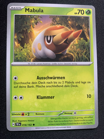 Mabula 18/162 – Gewalten der Zeit (Karmesin & Purpur) – Pokémon Karte Matt