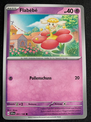 Flabébé 91/198 – Karmesin & Purpur – Pokémon Karte Matt