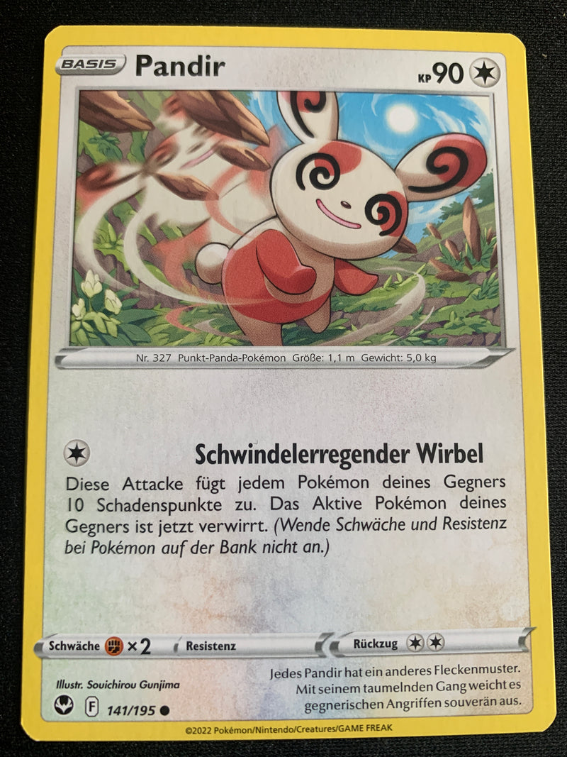 Pandir 141/195 – Silberne Sturmwinde (Schwert & Schild) – Pokémon Karte Matt