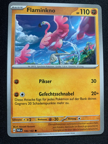 Flaminkno 106/182 – Paradoxrift (Karmesin & Purpur) – Pokémon Karte Matt