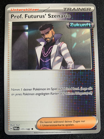 Prof. Futurus' Szenario 171/182 – Paradoxrift (Karmesin & Purpur) – Pokémon Karte Matt