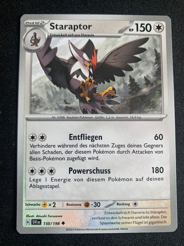 Staraptor 150/198 – Karmesin & Purpur – Pokémon Karte Matt