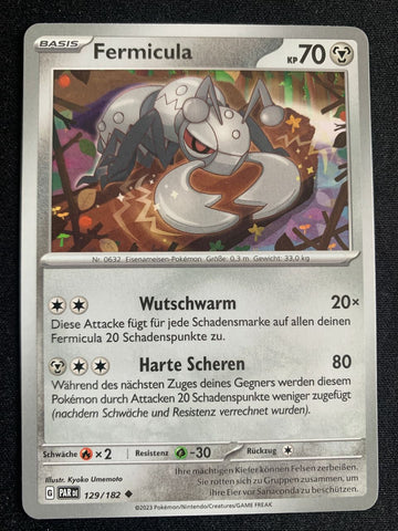 Fermicula 129/182 – Paradoxrift (Karmesin & Purpur) – Pokémon Karte Matt