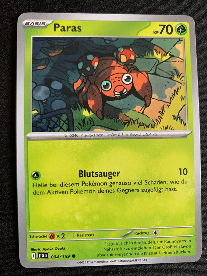 Paras 4/159 – Reisegefährten (Karmesin & Purpur) – Pokémon Karte Matt