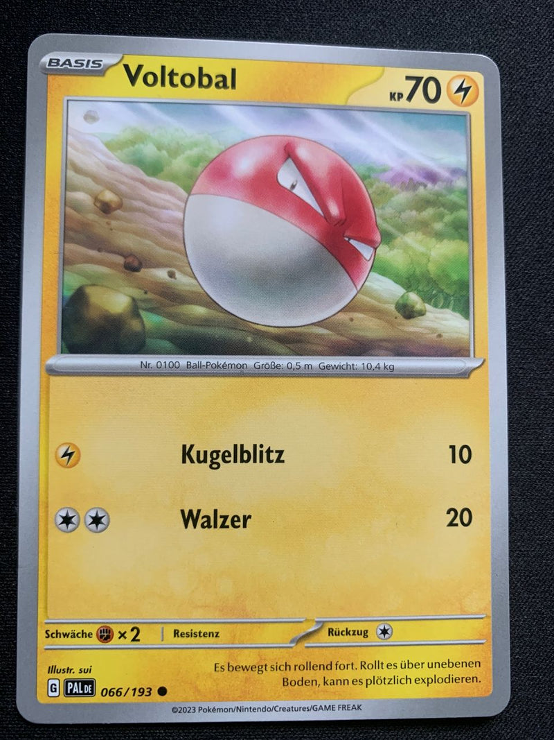 Voltobal 66/193 – Entwicklungen in Paldea (Karmesin & Purpur) – Pokémon Karte Matt