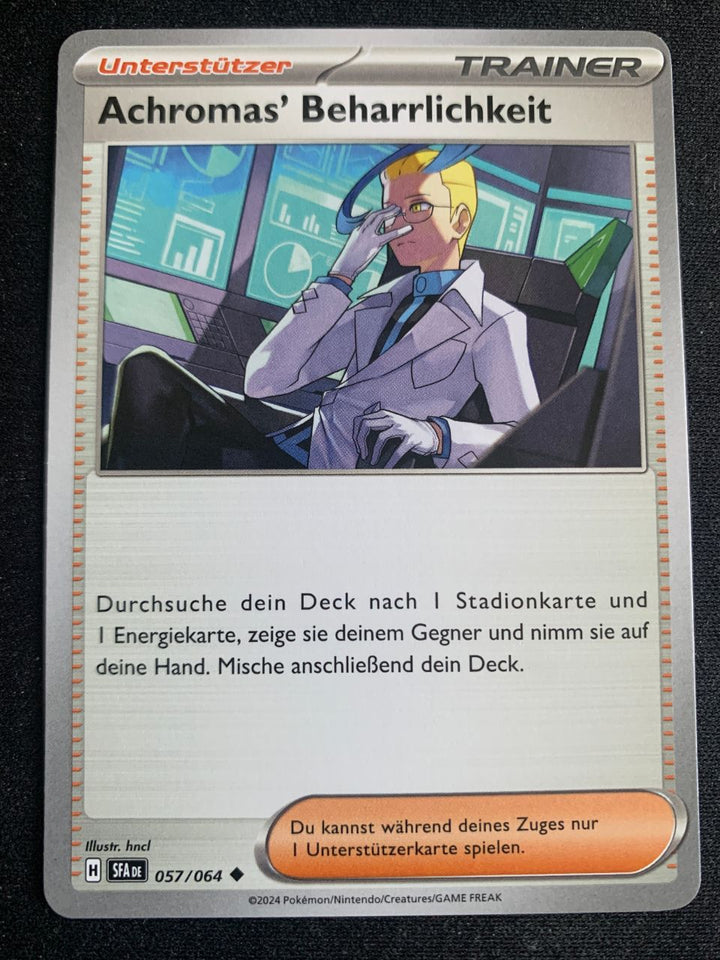 Achromas' Beharrlichkeit 57/64 – Nebel der Sagen (Karmesin & Purpur) – Pokémon Karte Matt