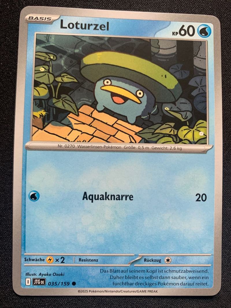 Loturzel 35/159 – Reisegefährten (Karmesin & Purpur) – Pokémon Karte Matt