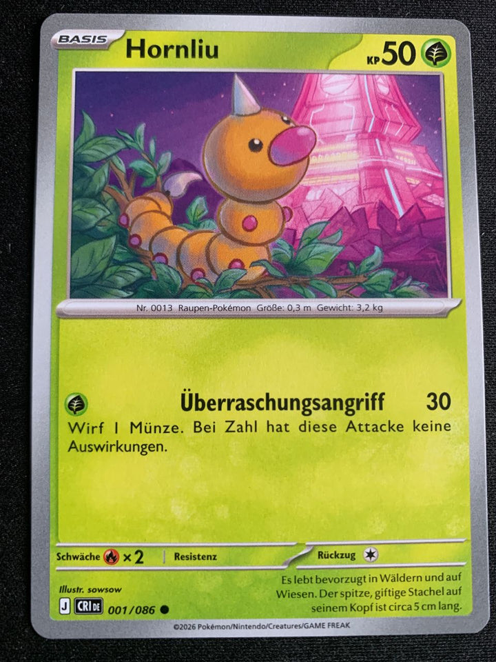 Hornliu 1/86 – Wachsendes Chaos (Mega-Entwicklung) – Pokémon Karte Matt