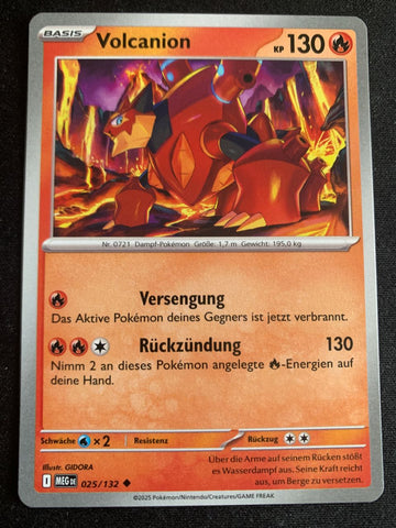 Volcanion 25/132 – Mega-Entwicklung – Pokémon Karte Matt