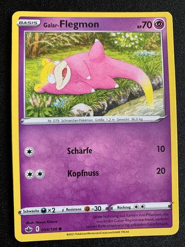 Galar-Flegmon 54/198 – Schaurige Herrschaft (Schwert & Schild) – Pokémon Karte Matt