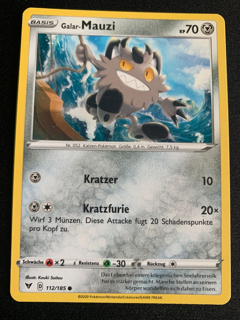 Galar-Mauzi 112/185 – Farbenschock (Schwert & Schild) – Pokémon Karte Matt