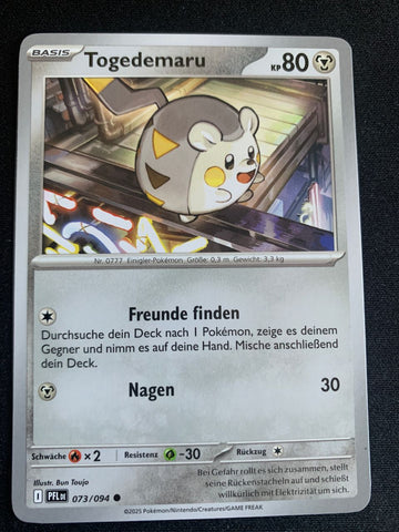 Togedemaru 73/94 – Fatale Flammen (Mega-Entwicklung) – Pokémon Karte Matt