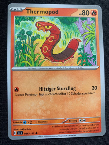 Thermopod 36/162 – Gewalten der Zeit (Karmesin & Purpur) – Pokémon Karte Matt