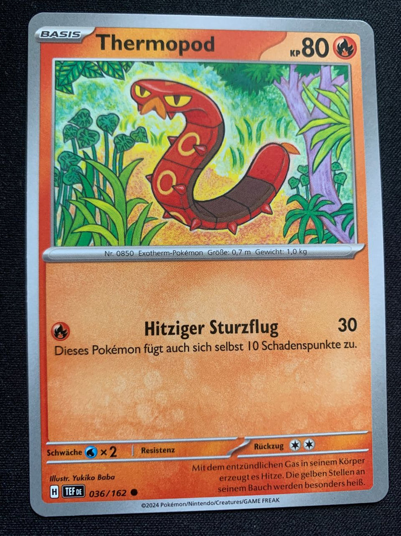 Thermopod 36/162 – Gewalten der Zeit (Karmesin & Purpur) – Pokémon Karte Matt