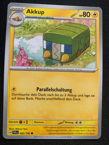 Akkup 52/142 – Stellarkrone (Karmesin & Purpur) – Pokémon Karte Matt