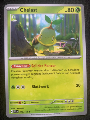 Turtwig (Englisch) 10/162 – Gewalten der Zeit (Karmesin & Purpur) – Pokémon Karte Matt