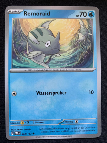 Remoraid 33/182 – Paradoxrift (Karmesin & Purpur) – Pokémon Karte Matt