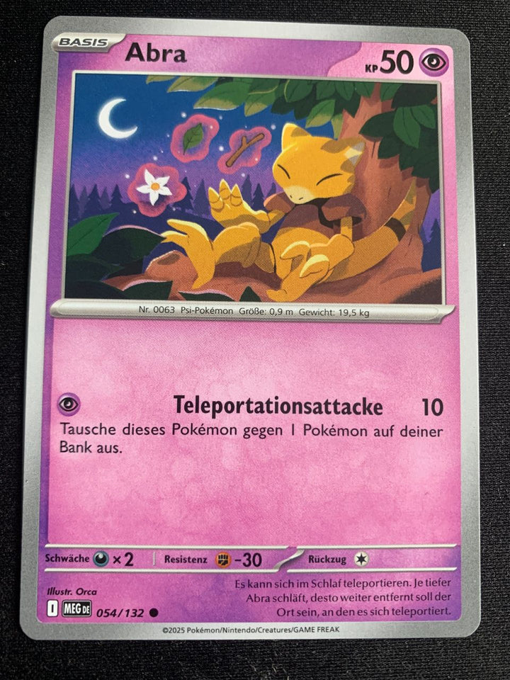 Abra 54/132 – Mega-Entwicklung – Pokémon Karte Matt