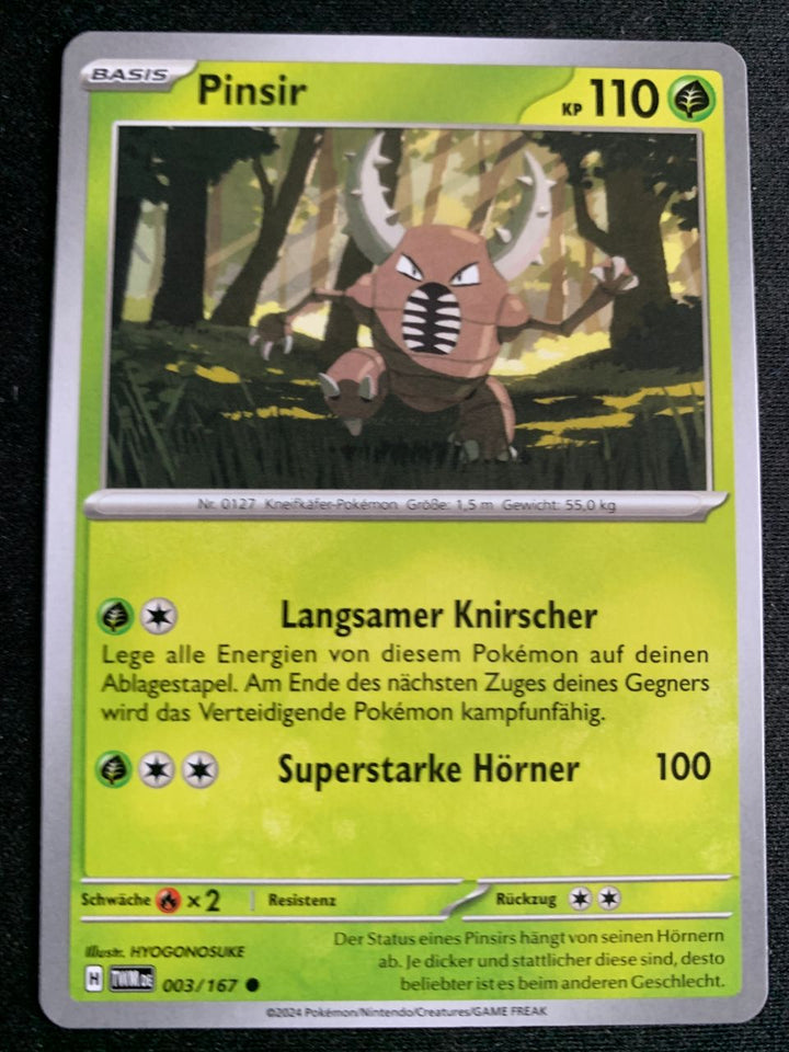 Pinsir 3/167 – Maskerade im Zwielicht (Karmesin & Purpur) – Pokémon Karte Matt