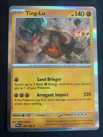 Ting-Lu 109/182 – Paradoxrift (Karmesin & Purpur) – Pokémon Karte Holo