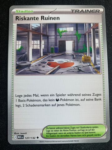Riskante Ruinen 127/132 – Mega-Entwicklung – Pokémon Karte Matt