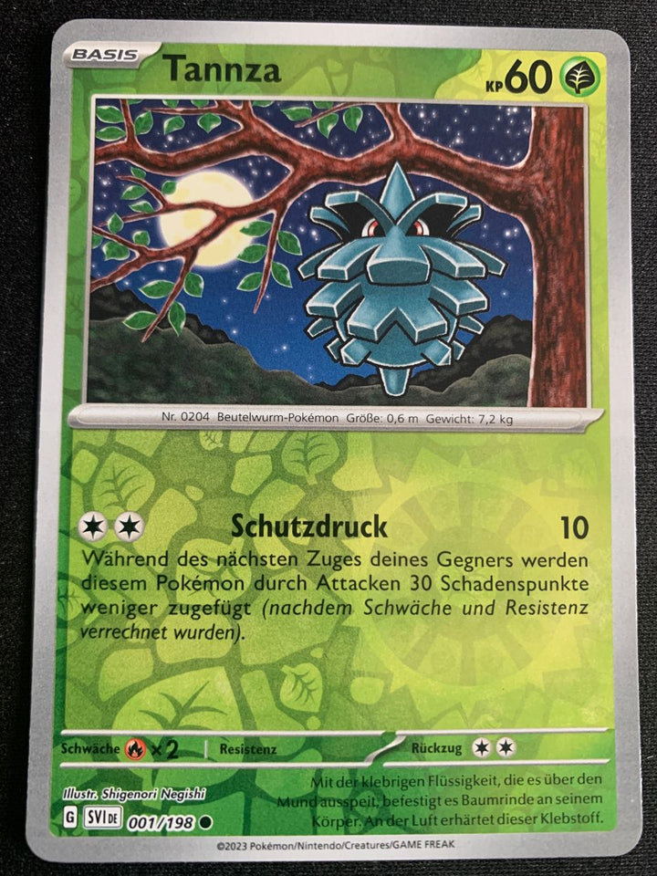 Tannza 1/198 – Karmesin & Purpur – Pokémon Karte Reverse Holo