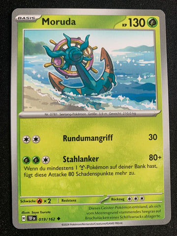 Moruda 19/162 – Gewalten der Zeit (Karmesin & Purpur) – Pokémon Karte Matt