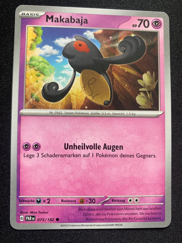 Makabaja 75/182 – Paradoxrift (Karmesin & Purpur) – Pokémon Karte Matt
