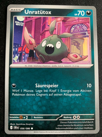 Unratütox 56/86 – Wachsendes Chaos (Mega-Entwicklung) – Pokémon Karte Matt