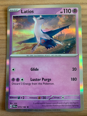 Latios 73/182 – Paradoxrift (Karmesin & Purpur) – Pokémon Karte Holo