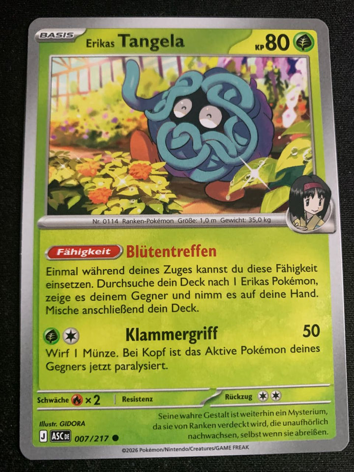 Erikas Tangela 7/217 – Erhabene Helden (Mega-Entwicklung) – Pokémon Karte Matt