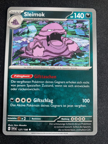 Sleimok 127/198 – Karmesin & Purpur – Pokémon Karte Matt