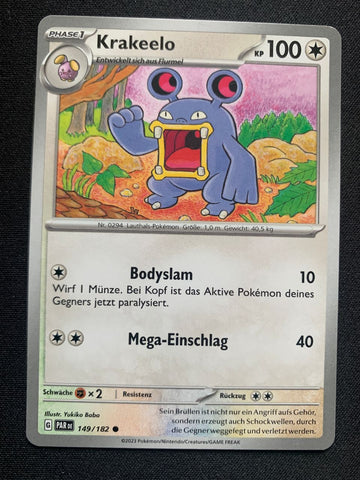 Krakeelo 149/182 – Paradoxrift (Karmesin & Purpur) – Pokémon Karte Matt