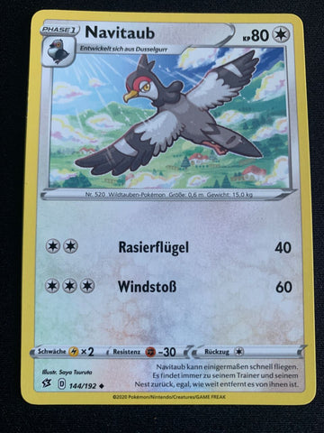 Navitaub 144/192 – Clash der Rebellen (Schwert & Schild) – Pokémon Karte Matt