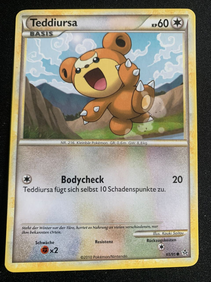 Teddiursa 65/95 – Entfesselt (HeartGold SoulSilver) – Pokémon Karte Matt